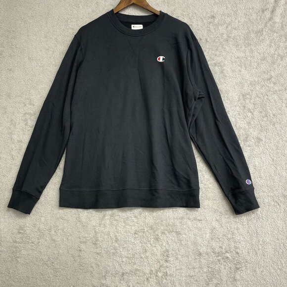 NWOT Champion Men's L Black Crewneck Sweatshirt - Picture 2 of 9